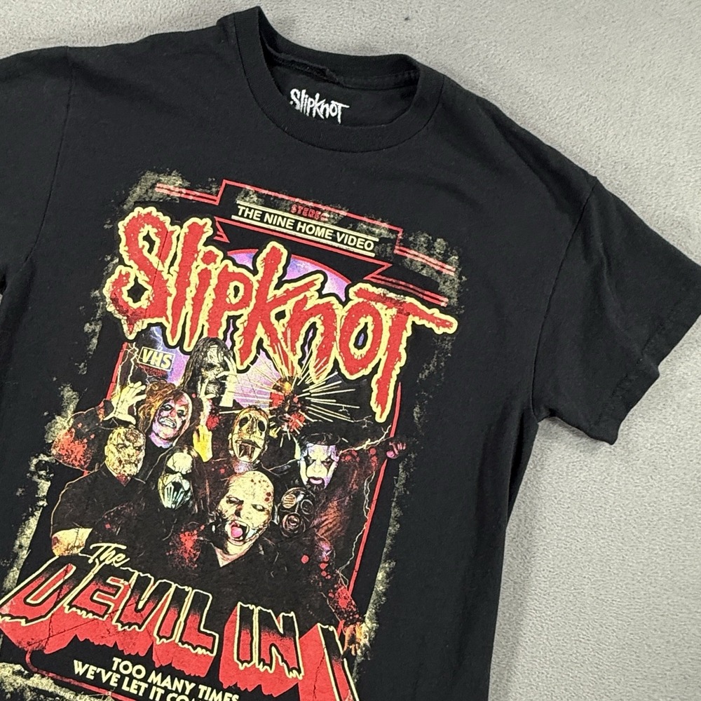 Slipknot Band Shirt Mens Medium Black The Devil In I Tee Horror Metal Rock Music